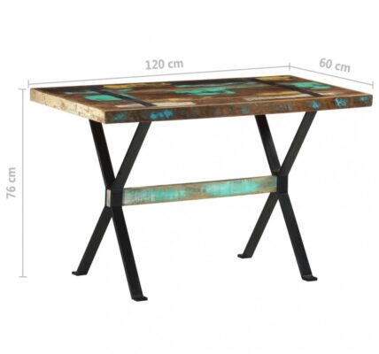Jedálenský stôl drevo / oceľ Dekorhome 120x60x76 cm,Jedálenský stôl drevo / oceľ Dekorhome 120x60x76 cm