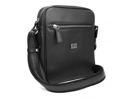 Pánská kožená taška přes rameno Hexagona 854017 – černá