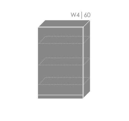 EXT Vrchná kuchynská skrinka Tivoli W4/60 FAREBNÉ PREVEDENIE KORPUSU: Grey, FAREBNÉ PREVEDENIE DVIEROK ICA: ICA 0186