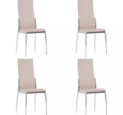 Jedálenská stolička 4 ks umelá koža Dekorhome Cappuccino,Jedálenská stolička 4 ks umelá koža Dekorhome Cappuccino