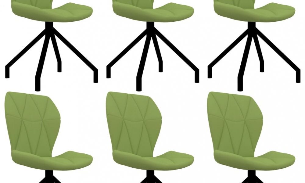 Jedálenská stolička 6 ks umelá koža Dekorhome Zelená,Jedálenská stolička 6 ks umelá koža Dekorhome Zelená