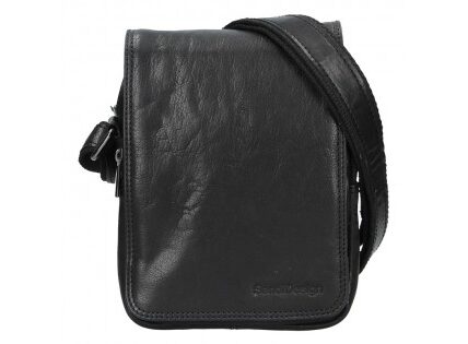 Pánska kožená taška cez rameno SendiDesign Rodman – čierna
