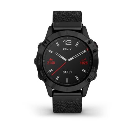 Garmin FENIX 6 Sapphire, DLC, Nylonový náramok, čierne 010-02158-17