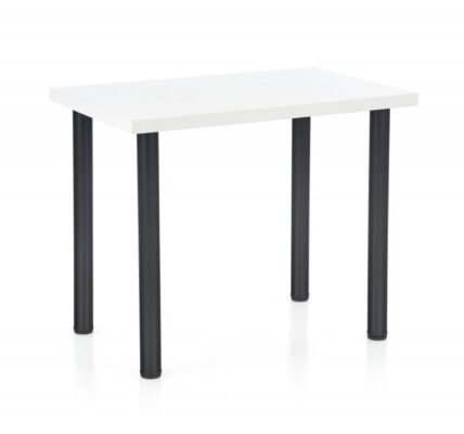 Jedálenský stôl MODEX 2 90 MDF / čierna oceľ Biela,Jedálenský stôl MODEX 2 90 MDF / čierna oceľ Biela