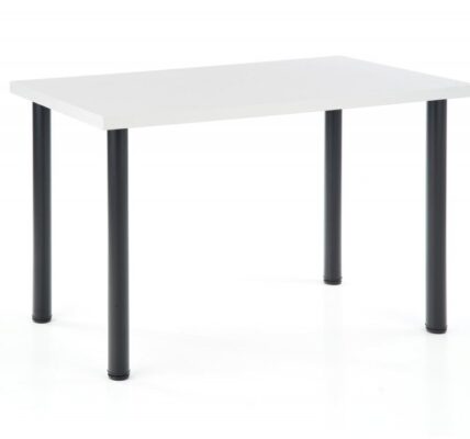Jedálenský stôl MODEX 2 120 MDF / čierna oceľ Biela,Jedálenský stôl MODEX 2 120 MDF / čierna oceľ Biela