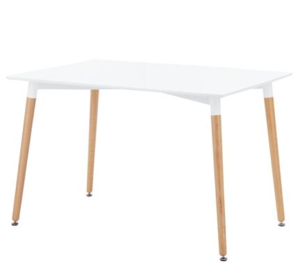 Sconto Jedálenský stôl HENRY 1 biela matná/prírodná