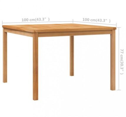 Záhradný jedálenský stôl teak Dekorhome 110x110x77 cm,Záhradný jedálenský stôl teak Dekorhome 110x110x77 cm