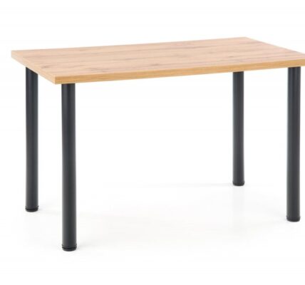 Jedálenský stôl MODEX 2 120 MDF / čierna oceľ Dub wotan,Jedálenský stôl MODEX 2 120 MDF / čierna oceľ Dub wotan