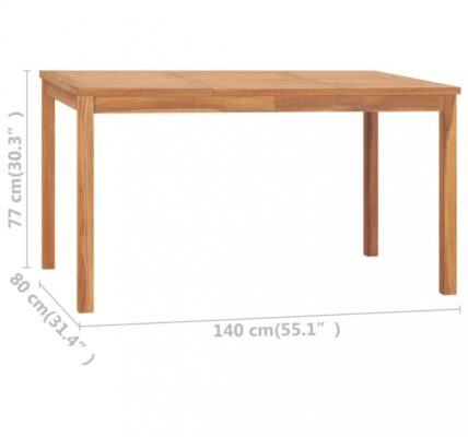 Záhradný jedálenský stôl teak Dekorhome 140x80x77 cm,Záhradný jedálenský stôl teak Dekorhome 140x80x77 cm