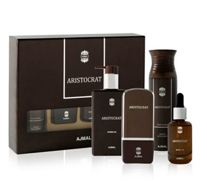 Ajmal Aristocrat Him – EDP 75 ml + deodorant 200 ml + olej na vousy 30 ml + sprchový gel 200 ml