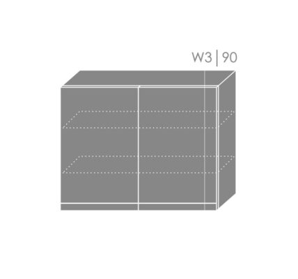 EXT Vrchná kuchynská skrinka Tivoli W3/90 FAREBNÉ PREVEDENIE KORPUSU: Grey, FAREBNÉ PREVEDENIE DVIEROK ICA: ICA 0132