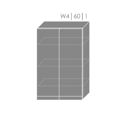 EXT Vrchná kuchynská skrinka Pescara W4/60/1 FAREBNÉ PREVEDENIE KORPUSU: Grey, FAREBNÉ PREVEDENIE DVIEROK ICA: ICA 0238