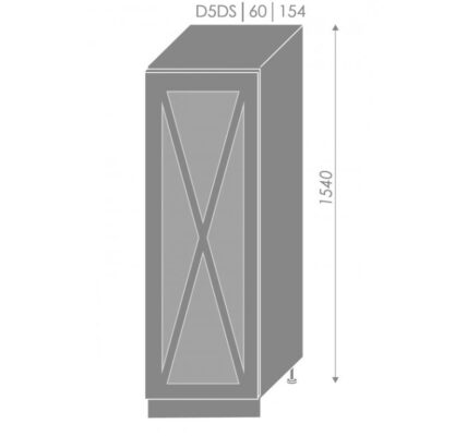 EXT Spodná kuchynská skrinka Tivoli D5DS/60/154 FAREBNÉ PREVEDENIE KORPUSU: Lava, FAREBNÉ PREVEDENIE DVIEROK ICA: RAL 5012