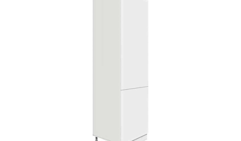 EXT Kuchynská skrinka vysoká pre vstavanú chladničku D14DL 60 207 Titanium Farba dvierok: FINO BIELE, Farba korpusu: BIELA
