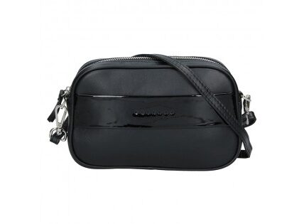 Trendy dámska kožená crossbody kabelka Facebag Ninas – černá