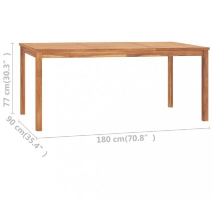 Záhradný jedálenský stôl teak Dekorhome 180x90x77 cm,Záhradný jedálenský stôl teak Dekorhome 180x90x77 cm