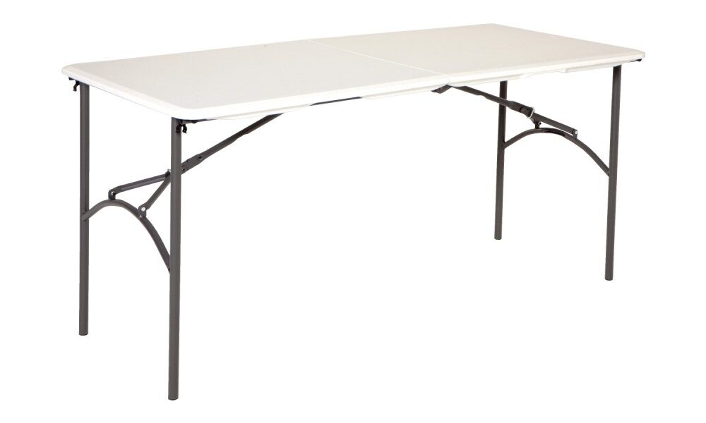 Skladací stôl 150 cm biela / čierna Dekorhome,Skladací stôl 150 cm biela / čierna Dekorhome