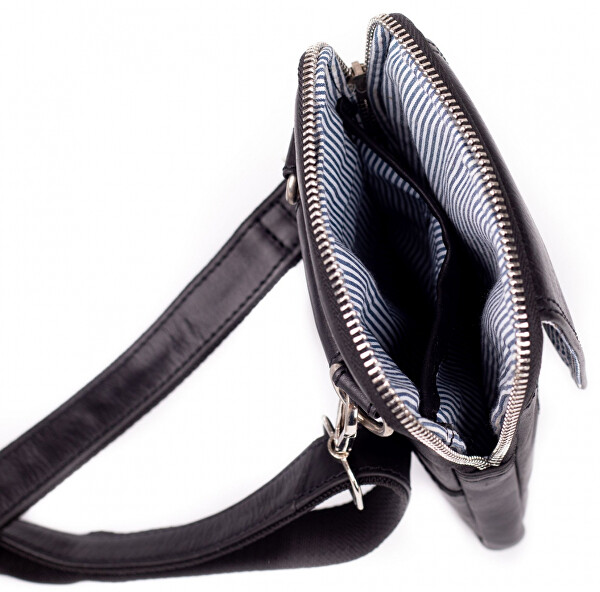 SEGALI Kožená crossbody taška 107 Black