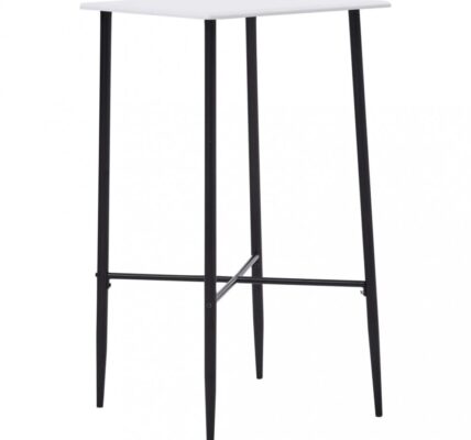 Barový stôl 60x60cm Dekorhome Biela,Barový stôl 60x60cm Dekorhome Biela