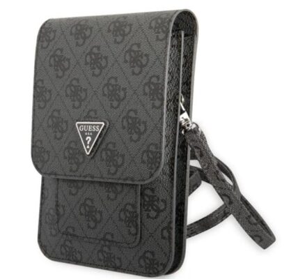 Guess PU 4G Triangle Logo Phone Bag, black