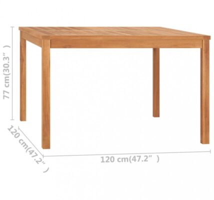 Záhradný jedálenský stôl teak Dekorhome 120x120x77 cm,Záhradný jedálenský stôl teak Dekorhome 120x120x77 cm