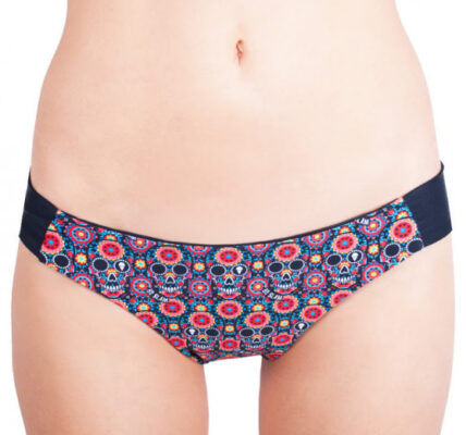 Dámske plavky 69SLAM nohavičky lucie bikiny flower skull S