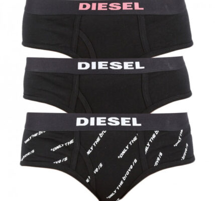 3PACK dámske nohavičky Diesel čierne (00SQZS-0DCAG-E4101) S