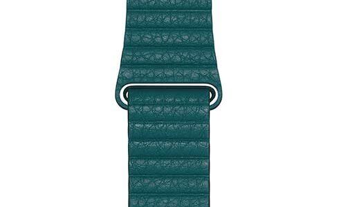 Apple Watch 44mm Peacock Leather Loop – Large