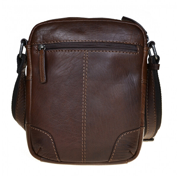 SEGALI Pánska kožená crossbody taška 25577 Brown