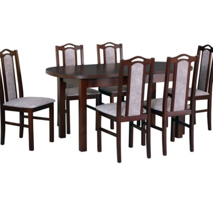 Drewmix Jedálenský set – stôl WENUS I / stoličky BOSS IX (1+6) Drevo: Dub sonoma