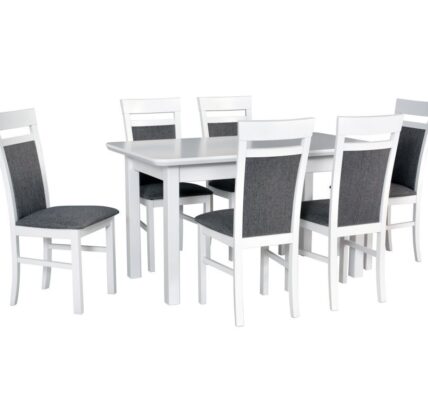 Drewmix Jedálenský set – stôl WENUS II S / stoličky MILANO VI (1+6) Drevo: Gaštan