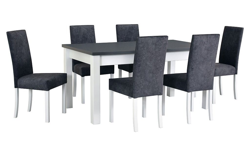 Drewmix Jedálenský set – stôl MODENA I / stoličky ROMA II (1+6) Drevo: Wenge