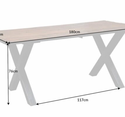 Jedálenský stôl IDAIA X Dekorhome 180x90x76 cm,Jedálenský stôl IDAIA X Dekorhome 180x90x76 cm