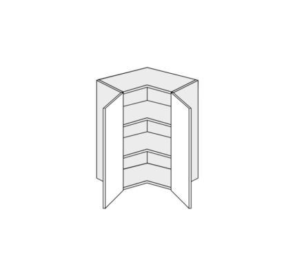 ArtExt Kuchynská skrinka horná rohová, W12/60 Malmo Farba korpusu: Lava
