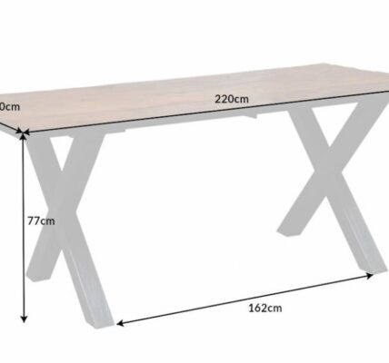 Jedálenský stôl IDAIA X Dekorhome 220x100x77 cm,Jedálenský stôl IDAIA X Dekorhome 220x100x77 cm