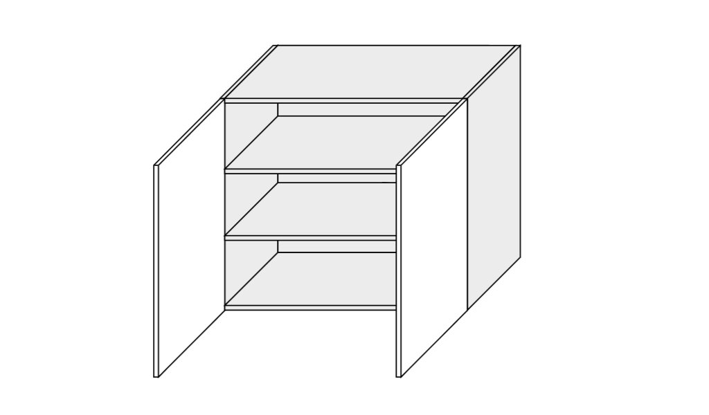 ArtExt Kuchynská skrinka horná, W3/90 Malmo Farba korpusu: Lava