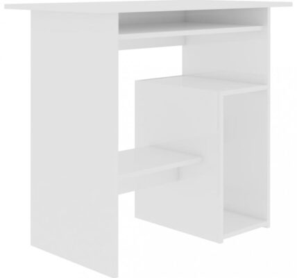 Počítačový stôl 80×45 cm Dekorhome Biela lesk,Počítačový stôl 80×45 cm Dekorhome Biela lesk