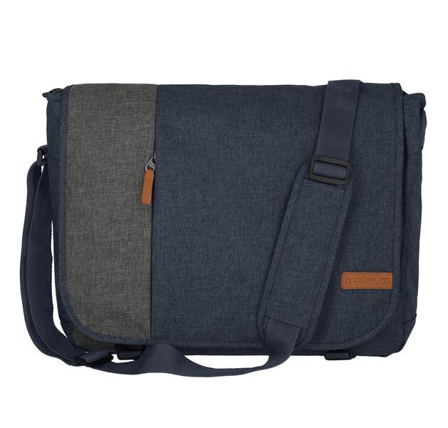 Travelite Taška přes rameno Basics ME Navy/grey 15,6“