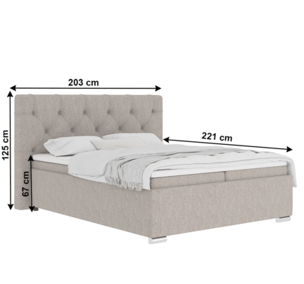 Boxspringová posteľ MORINA taupe 180 x 200 cm,Boxspringová posteľ MORINA taupe 180 x 200 cm