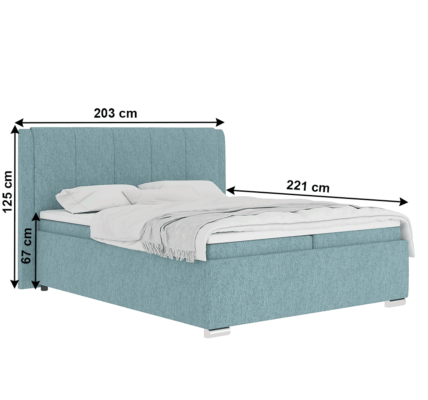 Boxspringová posteľ LORENA mentolová 180 x 200 cm,Boxspringová posteľ LORENA mentolová 180 x 200 cm