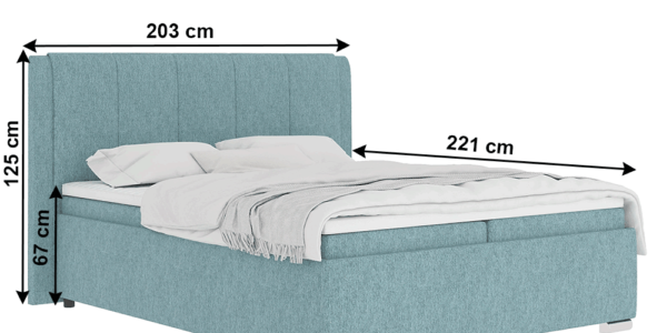 Boxspringová posteľ LORENA mentolová 180 x 200 cm,Boxspringová posteľ LORENA mentolová 180 x 200 cm