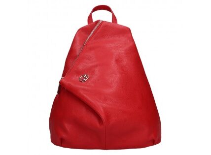 Dámsky kožený batoh Marina Galant Sofia – červená