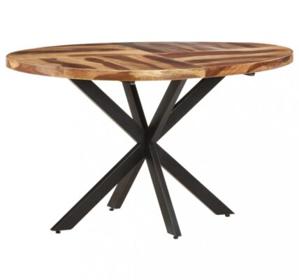 OUTLET – Jedálenský stôl 140×80 cm akácie / čierna Dekorhome,OUTLET – Jedálenský stôl 140×80 cm akácie / čierna Dekorhome