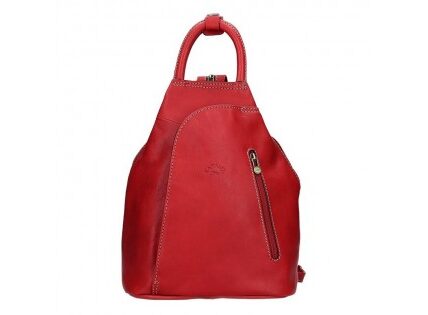 Elegantný dámsky kožený batoh Katana Paula – červená