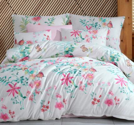 Bavlnené posteľné obliečky VITALIS ružová štandardná dĺžka