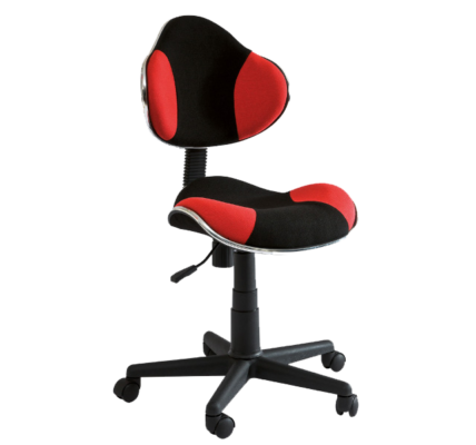 Študentská kancelárska stolička Q-G2 Čierna / červená,Študentská kancelárska stolička Q-G2 Čierna / červená