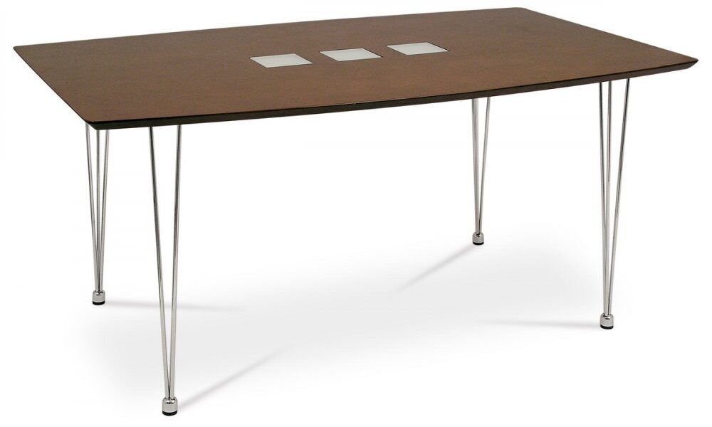 Jedálenský stôl WD-5910BR hnedá / chróm,Jedálenský stôl WD-5910BR hnedá / chróm
