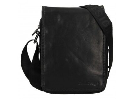 Pánska kožená taška cez rameno SendiDesign Tomes – čierna