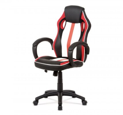 Kancelárska stolička KA-V505 ekokoža / sieťovina / plast Červená,Kancelárska stolička KA-V505 ekokoža / sieťovina / plast Červená