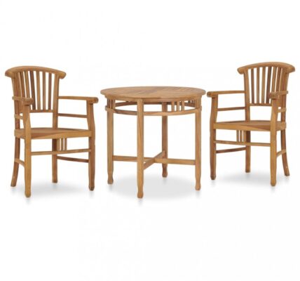 Záhradný jedálenský set 3 ks teak Dekorhome,Záhradný jedálenský set 3 ks teak Dekorhome